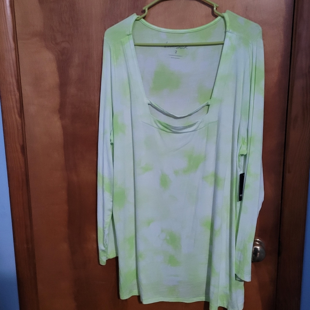 Lovesick Lime Tie-Dye Long Sleeve Top